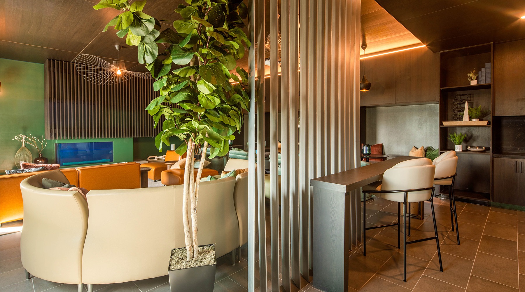 clubroom with ample seating